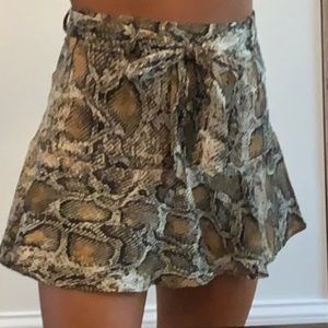 Zara snake skirt pint skirt with shorts under